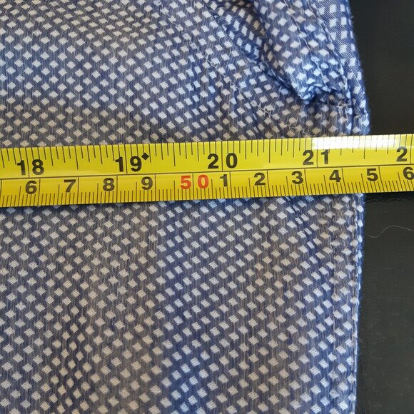 ⚡️BUY 3 for $55⚡️ Bruun & Stengade SZ 16 Slim Fit Blue & White Men's Shirt - Picture 11 of 13